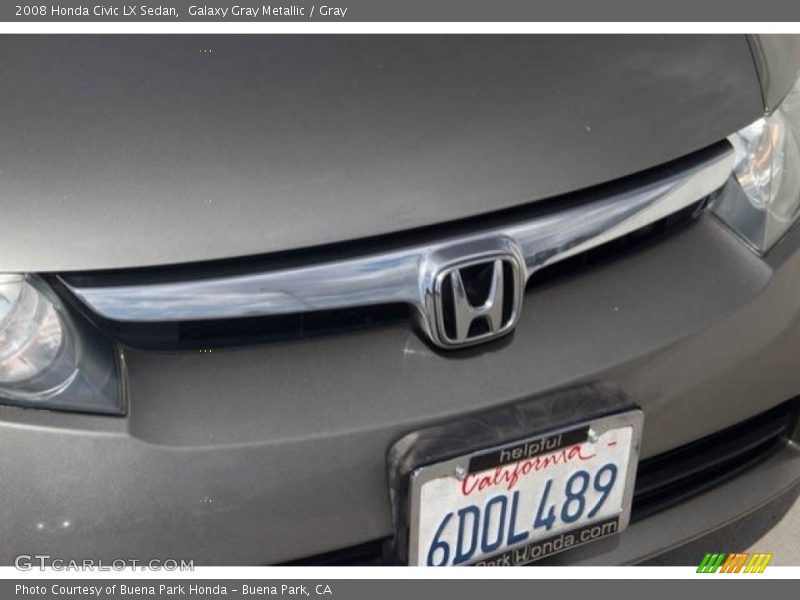 Galaxy Gray Metallic / Gray 2008 Honda Civic LX Sedan