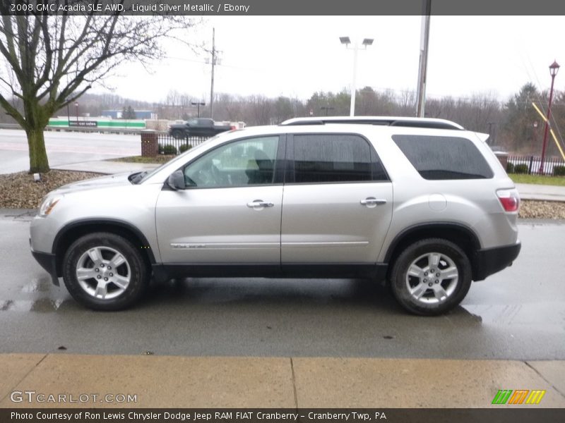 Liquid Silver Metallic / Ebony 2008 GMC Acadia SLE AWD
