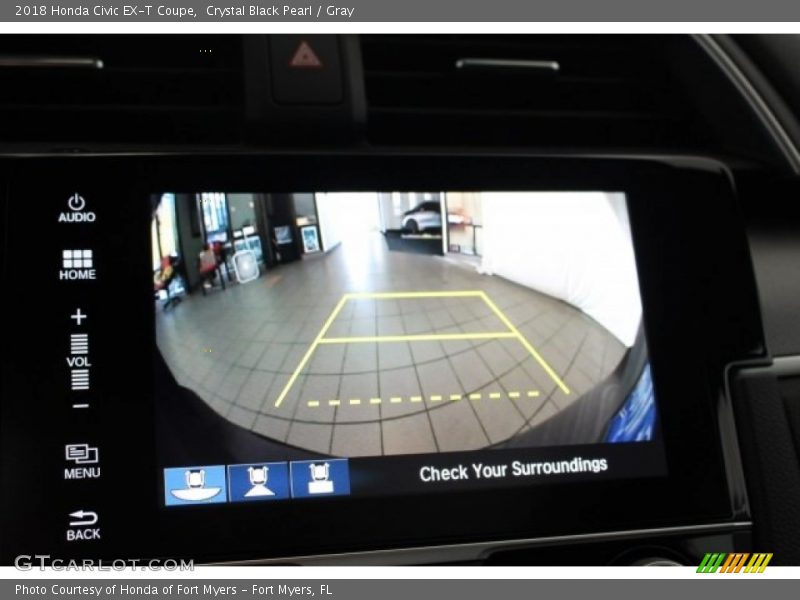 Crystal Black Pearl / Gray 2018 Honda Civic EX-T Coupe