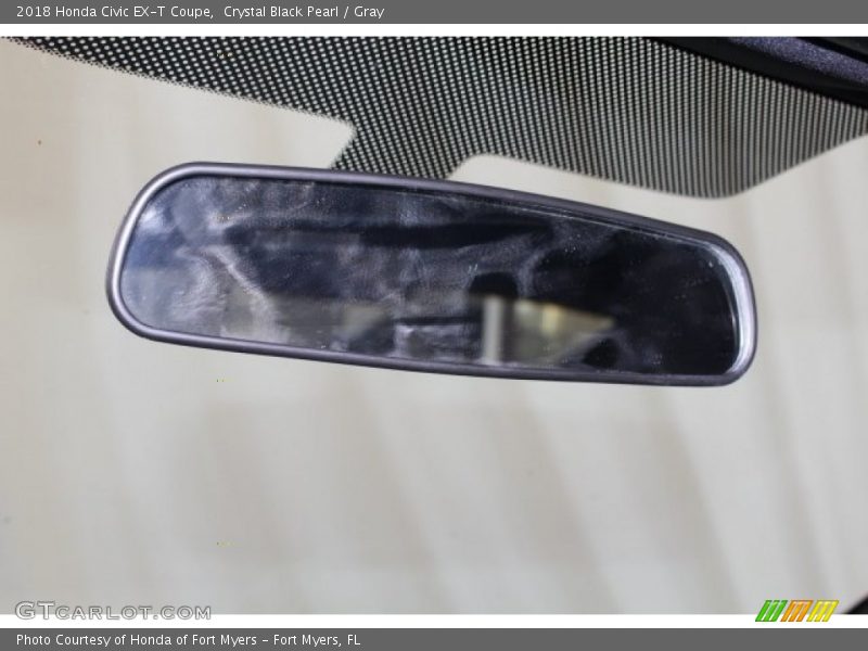 Crystal Black Pearl / Gray 2018 Honda Civic EX-T Coupe