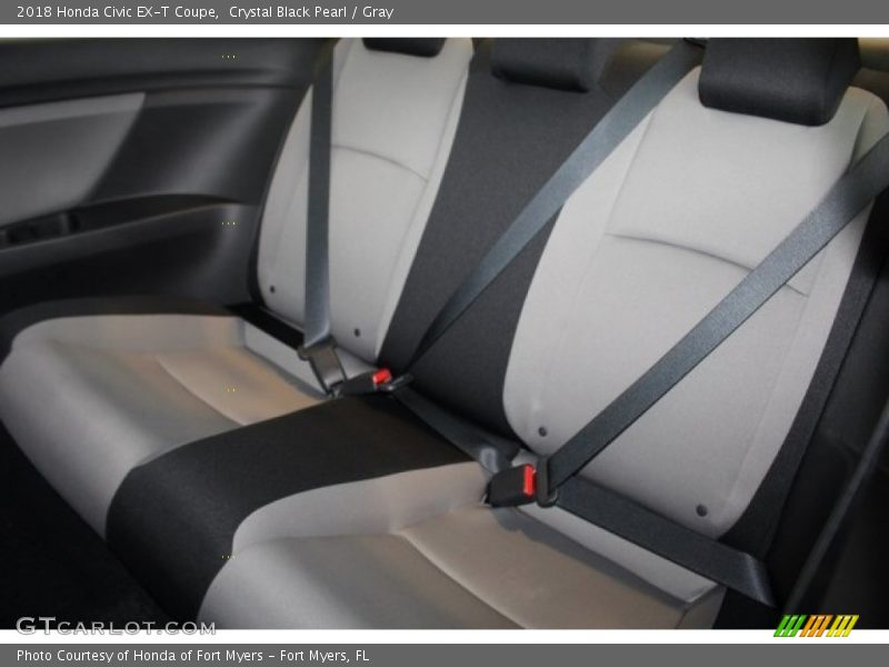 Crystal Black Pearl / Gray 2018 Honda Civic EX-T Coupe