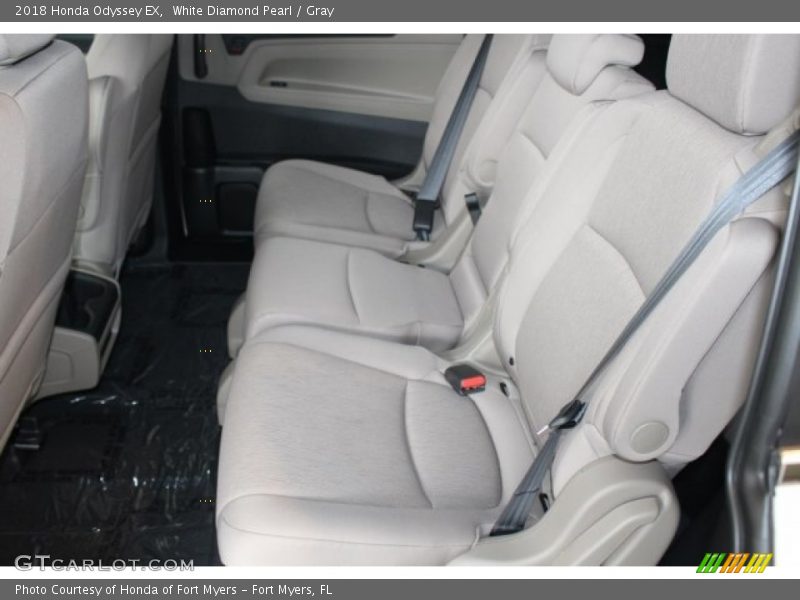 White Diamond Pearl / Gray 2018 Honda Odyssey EX