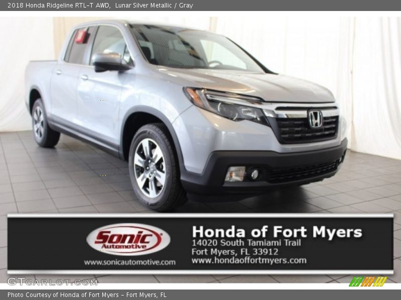 Lunar Silver Metallic / Gray 2018 Honda Ridgeline RTL-T AWD