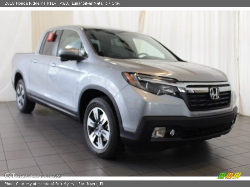 Lunar Silver Metallic / Gray 2018 Honda Ridgeline RTL-T AWD