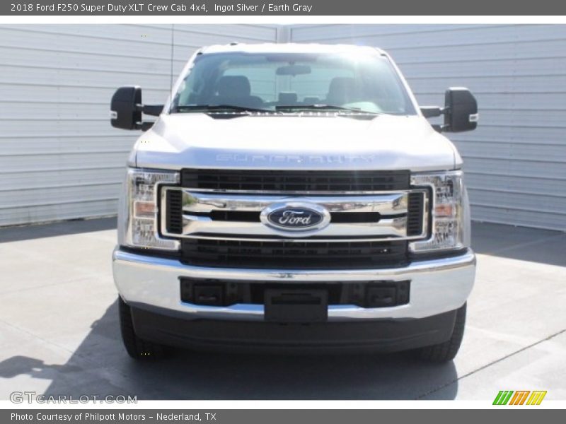 Ingot Silver / Earth Gray 2018 Ford F250 Super Duty XLT Crew Cab 4x4