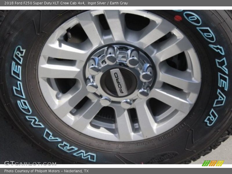 Ingot Silver / Earth Gray 2018 Ford F250 Super Duty XLT Crew Cab 4x4