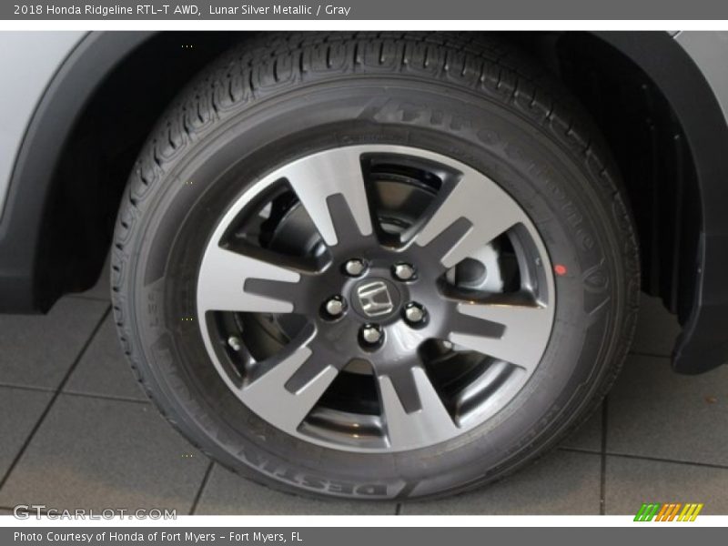 Lunar Silver Metallic / Gray 2018 Honda Ridgeline RTL-T AWD