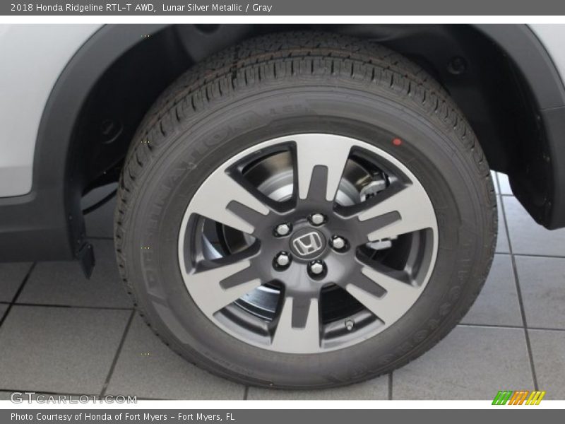 Lunar Silver Metallic / Gray 2018 Honda Ridgeline RTL-T AWD