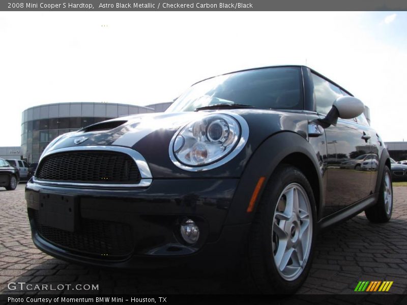 Astro Black Metallic / Checkered Carbon Black/Black 2008 Mini Cooper S Hardtop