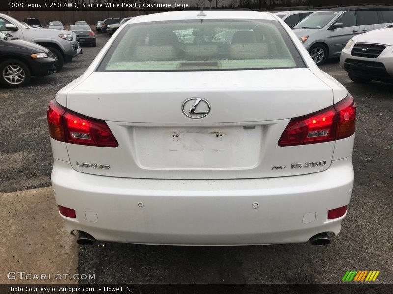 Starfire White Pearl / Cashmere Beige 2008 Lexus IS 250 AWD