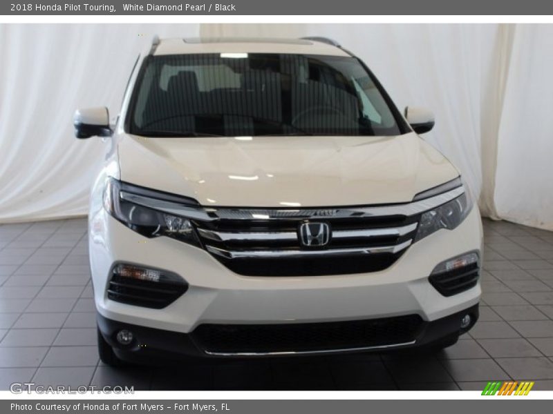 White Diamond Pearl / Black 2018 Honda Pilot Touring