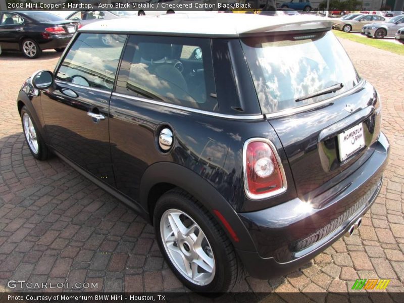 Astro Black Metallic / Checkered Carbon Black/Black 2008 Mini Cooper S Hardtop