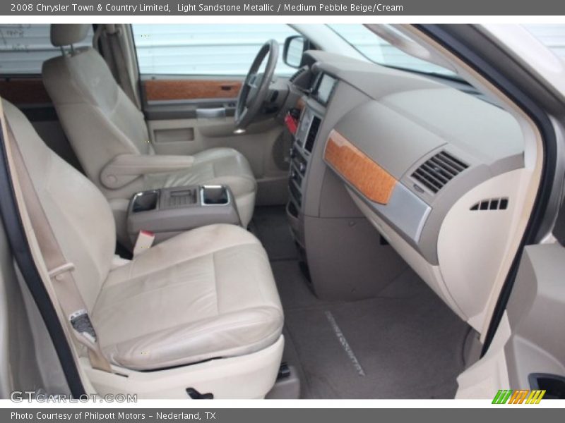 Light Sandstone Metallic / Medium Pebble Beige/Cream 2008 Chrysler Town & Country Limited