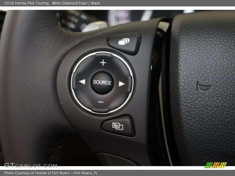 White Diamond Pearl / Black 2018 Honda Pilot Touring