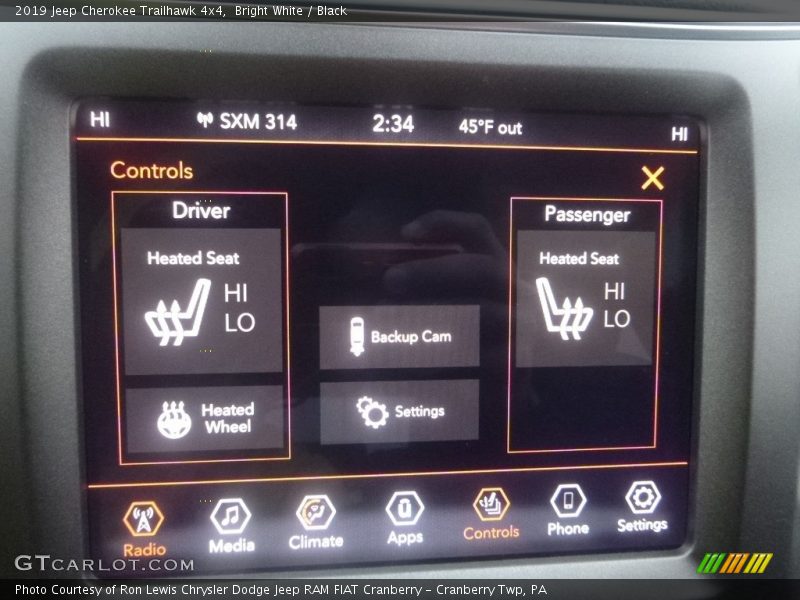 Bright White / Black 2019 Jeep Cherokee Trailhawk 4x4