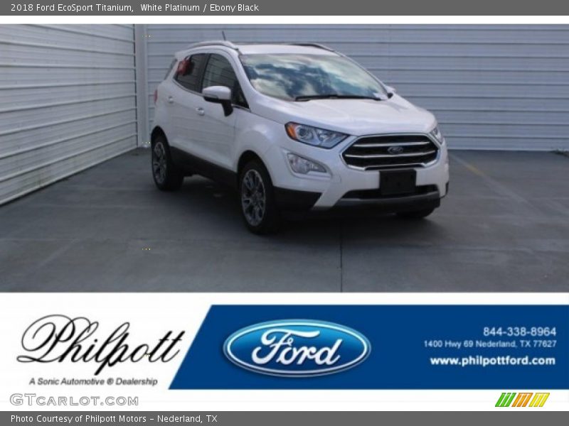 White Platinum / Ebony Black 2018 Ford EcoSport Titanium