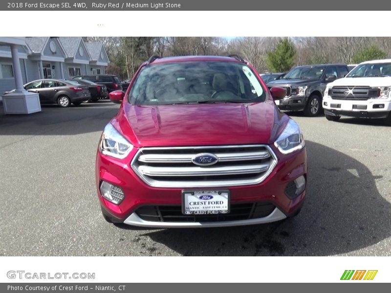 Ruby Red / Medium Light Stone 2018 Ford Escape SEL 4WD