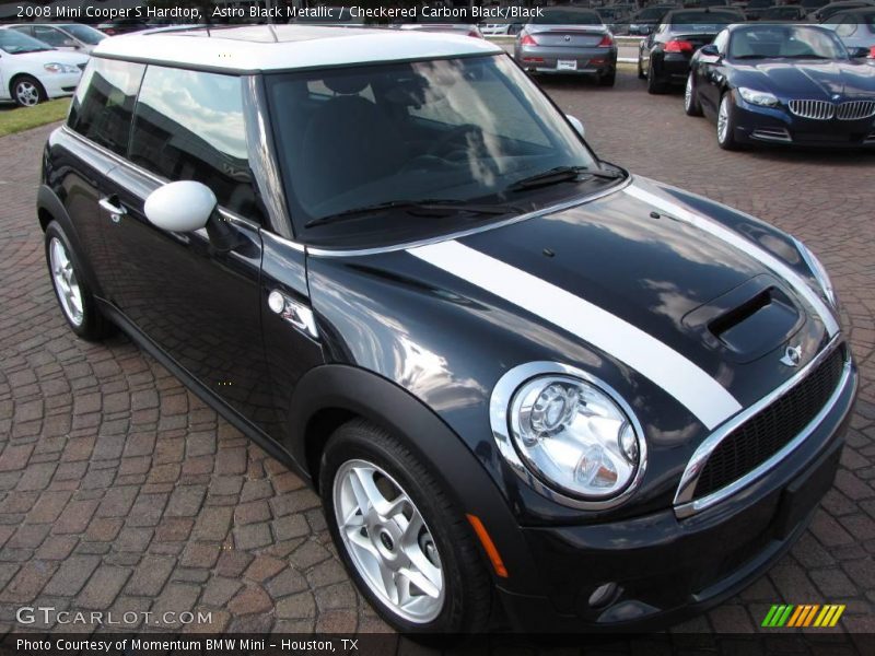 Astro Black Metallic / Checkered Carbon Black/Black 2008 Mini Cooper S Hardtop