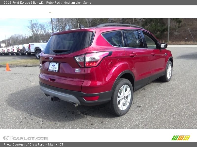 Ruby Red / Medium Light Stone 2018 Ford Escape SEL 4WD