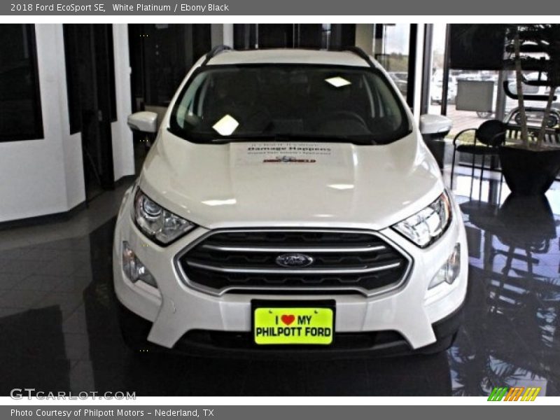 White Platinum / Ebony Black 2018 Ford EcoSport SE