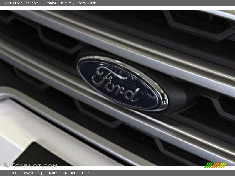 White Platinum / Ebony Black 2018 Ford EcoSport SE