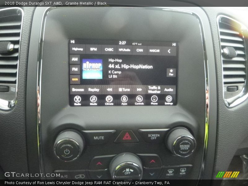 Granite Metallic / Black 2018 Dodge Durango SXT AWD