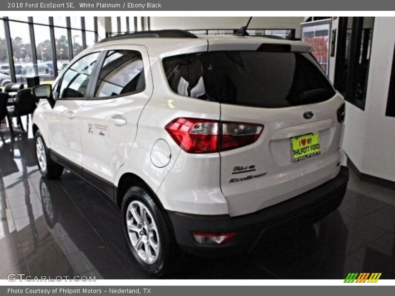 White Platinum / Ebony Black 2018 Ford EcoSport SE