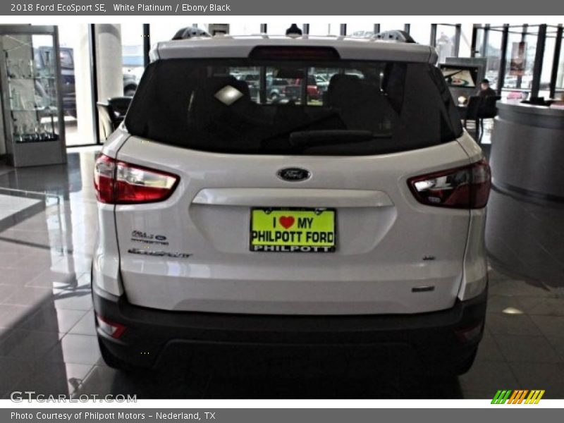 White Platinum / Ebony Black 2018 Ford EcoSport SE