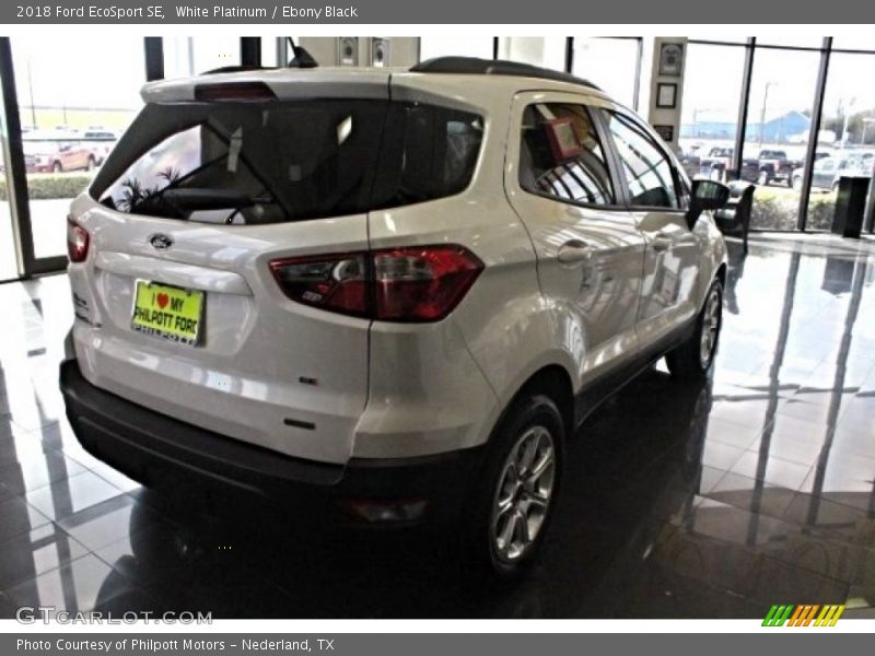 White Platinum / Ebony Black 2018 Ford EcoSport SE