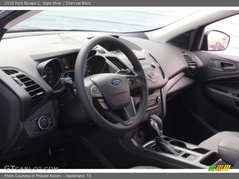 Ingot Silver / Charcoal Black 2018 Ford Escape S