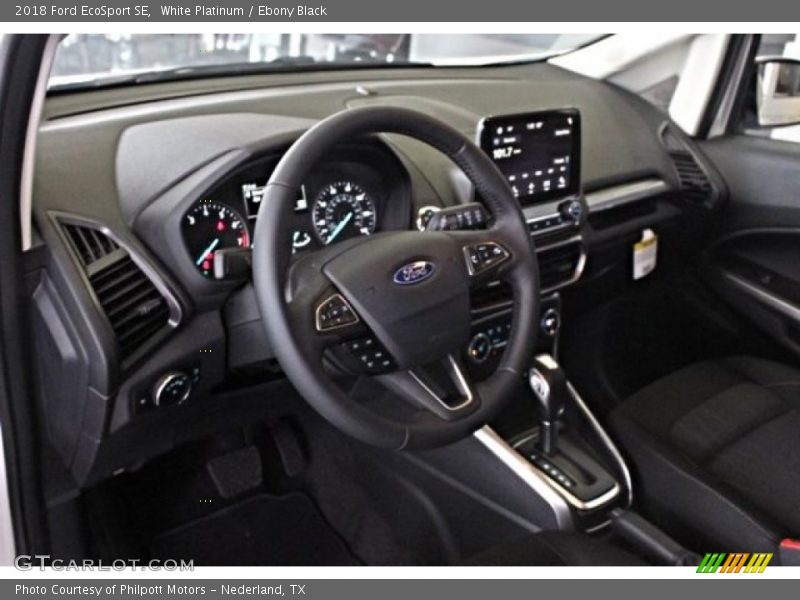 White Platinum / Ebony Black 2018 Ford EcoSport SE