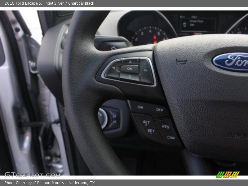 Ingot Silver / Charcoal Black 2018 Ford Escape S