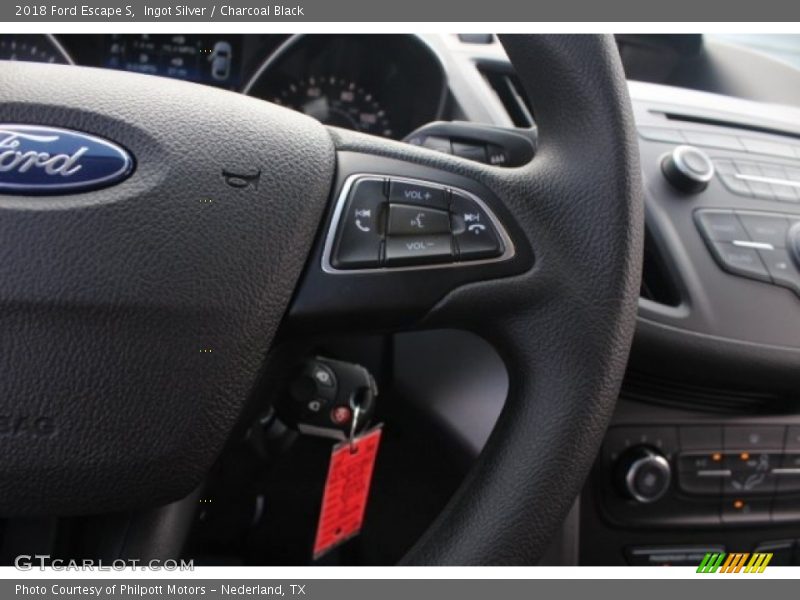 Ingot Silver / Charcoal Black 2018 Ford Escape S