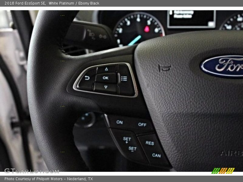 White Platinum / Ebony Black 2018 Ford EcoSport SE