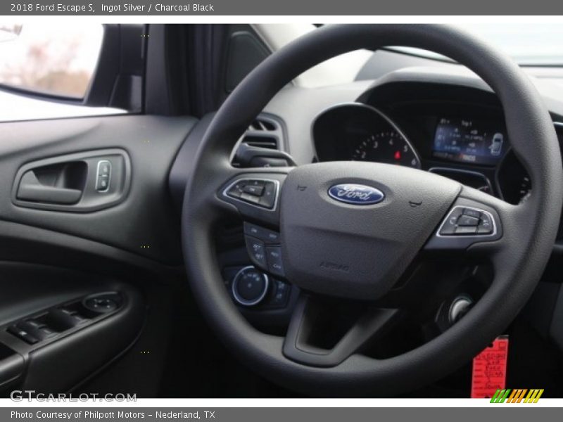 Ingot Silver / Charcoal Black 2018 Ford Escape S