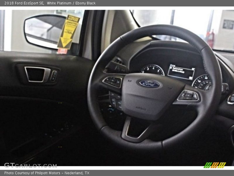 White Platinum / Ebony Black 2018 Ford EcoSport SE