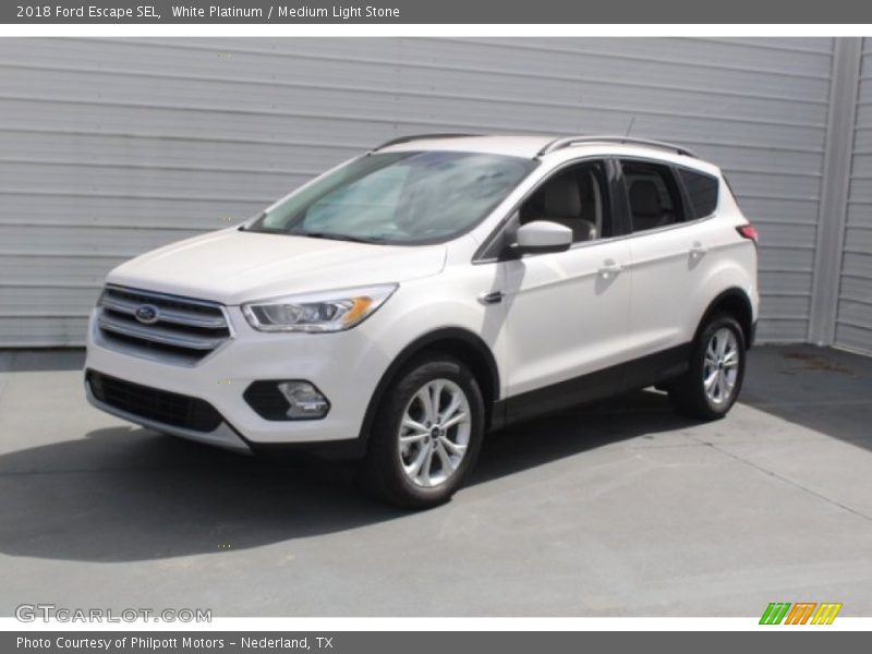 White Platinum / Medium Light Stone 2018 Ford Escape SEL