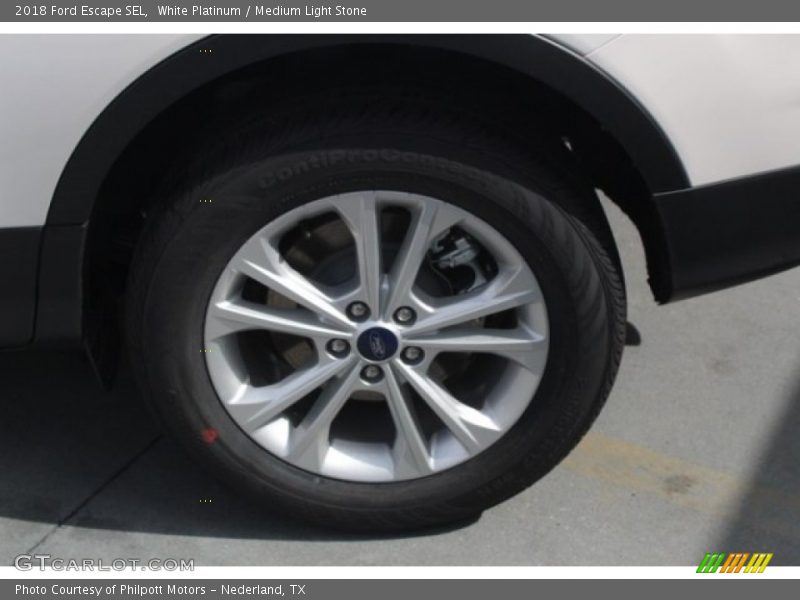 White Platinum / Medium Light Stone 2018 Ford Escape SEL