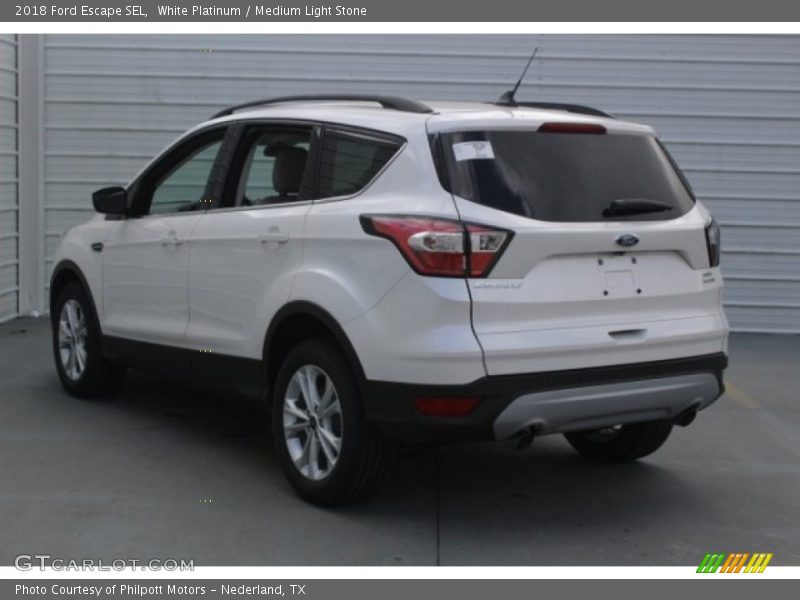 White Platinum / Medium Light Stone 2018 Ford Escape SEL