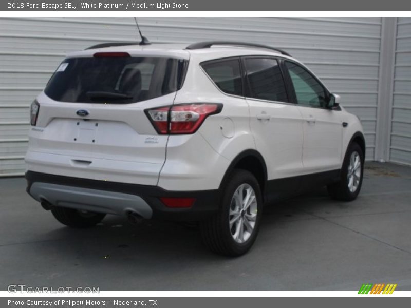White Platinum / Medium Light Stone 2018 Ford Escape SEL