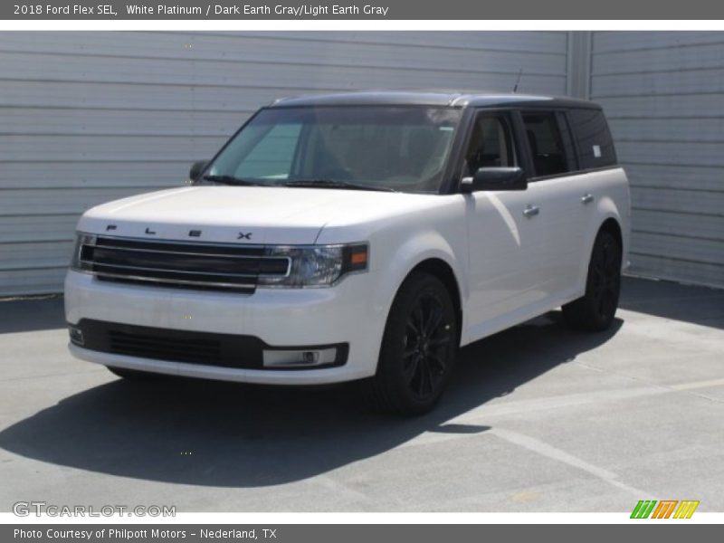 White Platinum / Dark Earth Gray/Light Earth Gray 2018 Ford Flex SEL
