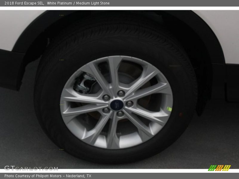 White Platinum / Medium Light Stone 2018 Ford Escape SEL