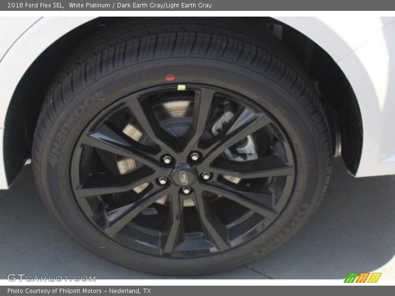 White Platinum / Dark Earth Gray/Light Earth Gray 2018 Ford Flex SEL