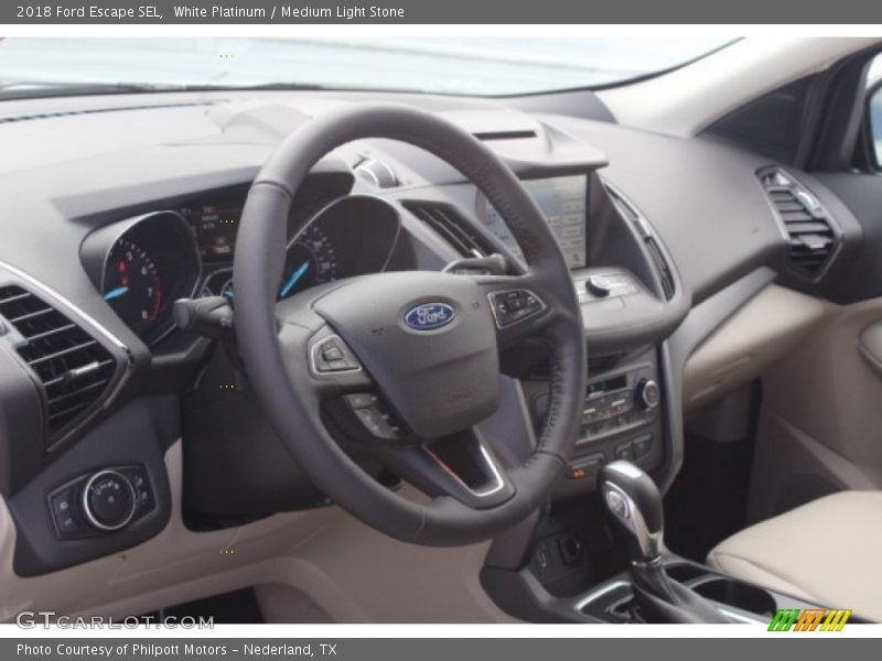 White Platinum / Medium Light Stone 2018 Ford Escape SEL