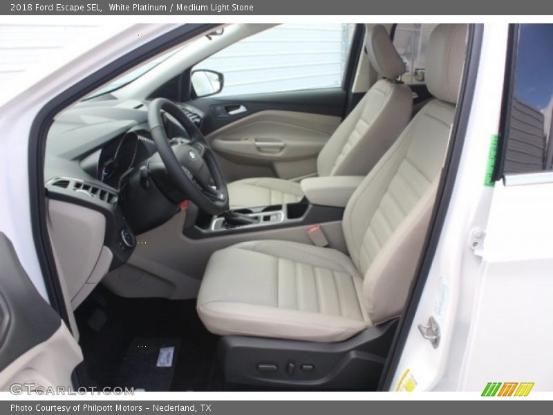 White Platinum / Medium Light Stone 2018 Ford Escape SEL