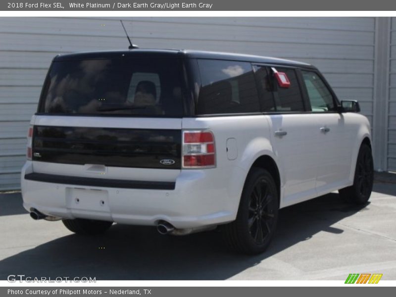 White Platinum / Dark Earth Gray/Light Earth Gray 2018 Ford Flex SEL