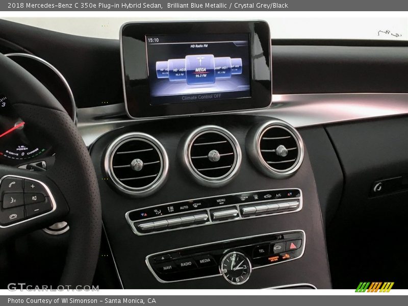Brilliant Blue Metallic / Crystal Grey/Black 2018 Mercedes-Benz C 350e Plug-in Hybrid Sedan