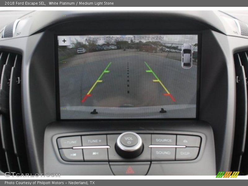 White Platinum / Medium Light Stone 2018 Ford Escape SEL