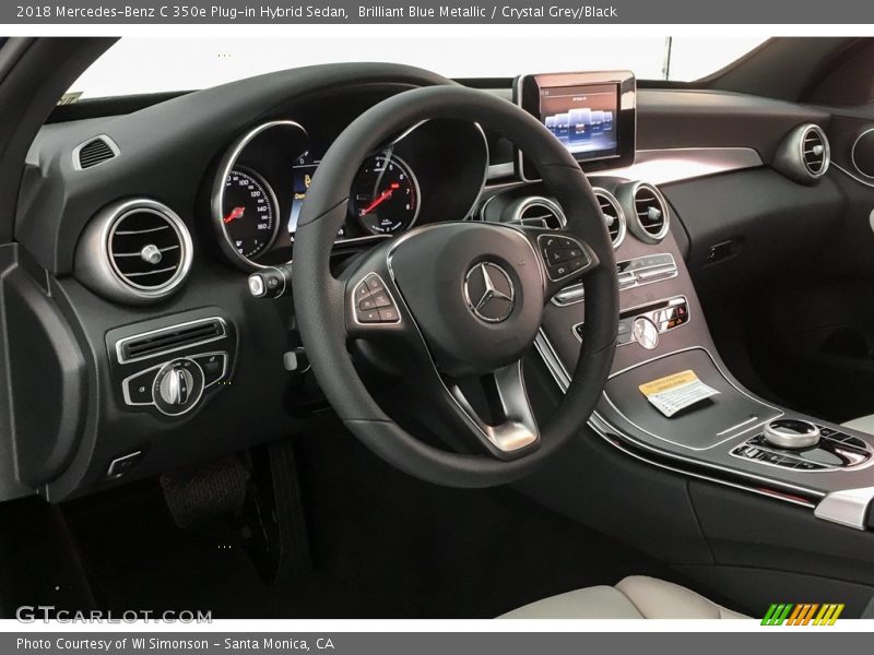 Brilliant Blue Metallic / Crystal Grey/Black 2018 Mercedes-Benz C 350e Plug-in Hybrid Sedan