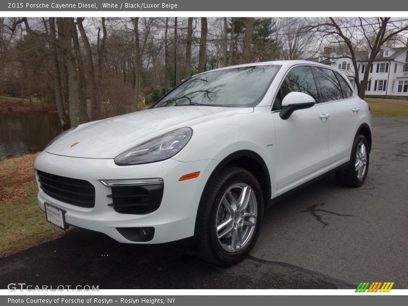White / Black/Luxor Beige 2015 Porsche Cayenne Diesel